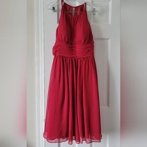 Azazie Red Chiffon Dress